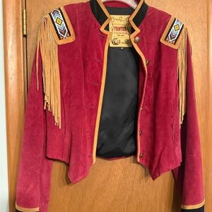 Women's Red Frontier Collection Leather Jacket
